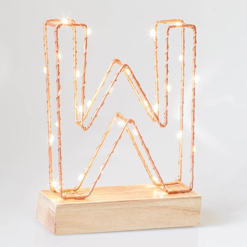 Personalised Light Up Letter Light - W