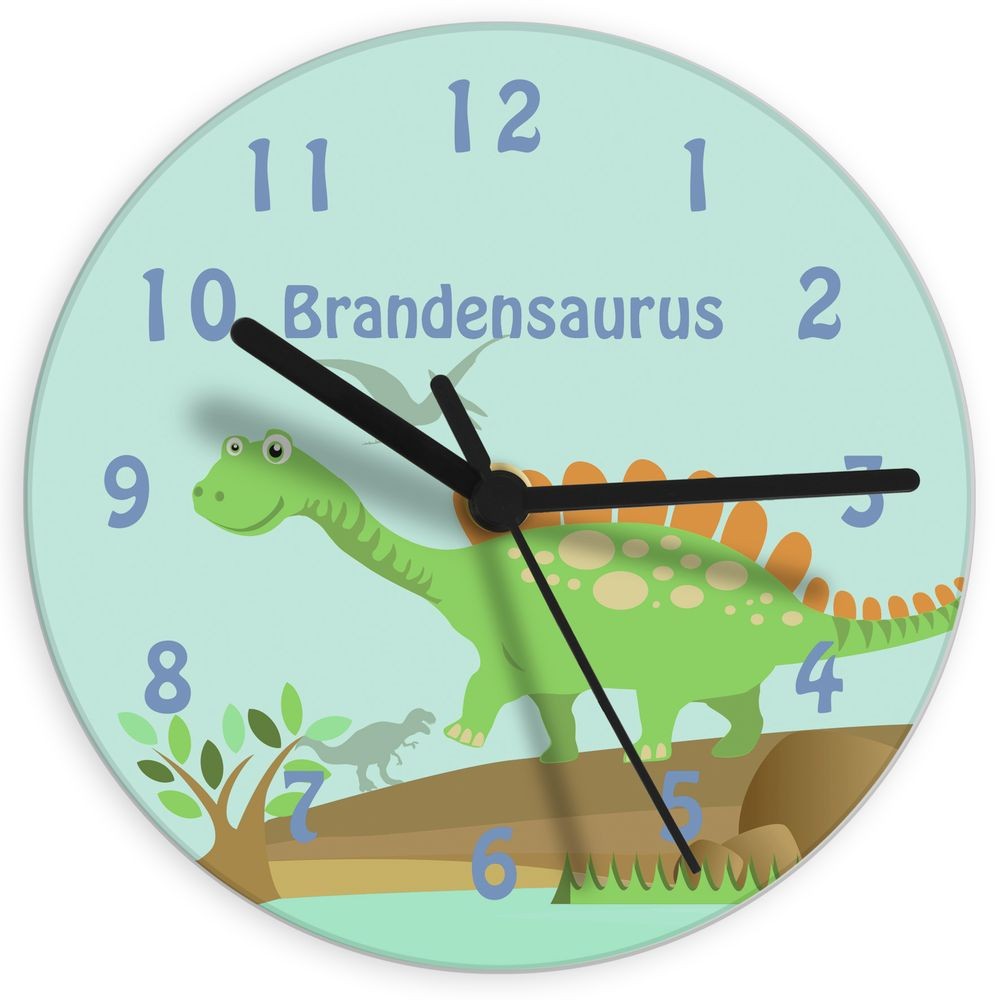Personalised Dinosaur Clock Clocks All Gifts