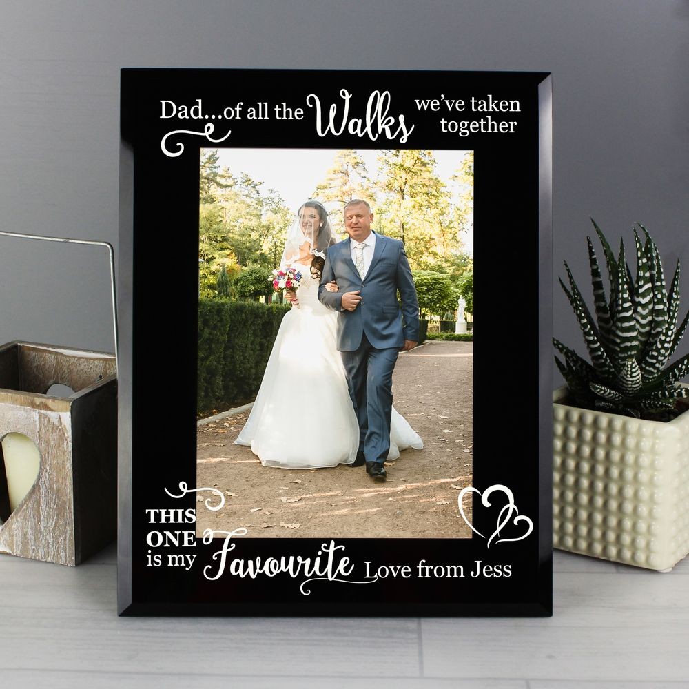 parent gift personalized wedding picture frame Dad of all the dances weve shared together 