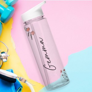 Personalised Floral Name Only Water Bottle