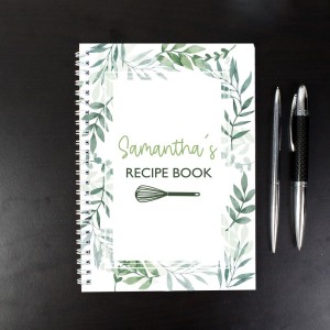 Personalised Botanical A5 Recipe Book Journal