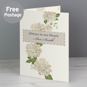 Personalised Gold Floral Card
