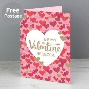 
                            Personalised Valentine's Day Confetti Hearts Card