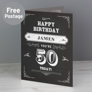 
                            Personalised Vintage Typography Birthday Card