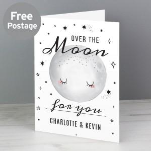 
                            Personalised Over The Moon Card
