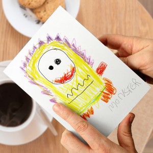 
                            Personalised Childrens Drawing Photo Upload Card