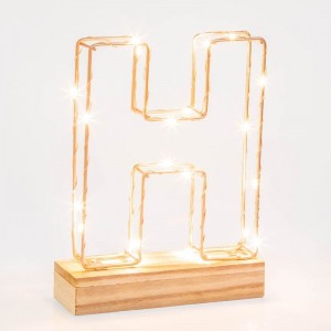 Personalised Light Up Letter Light - H