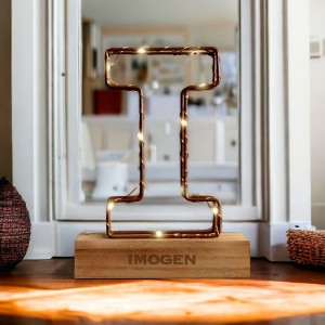 Personalised Engraved Light Up Letter Light - I