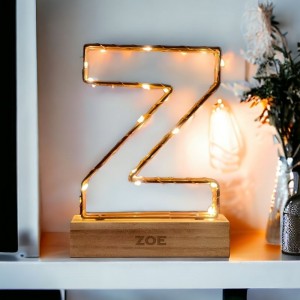 Personalised Engraved Light Up Letter Light - Z