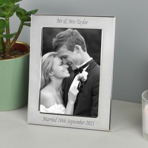 
                            Personalised Silver Plated 6x4 Photo Frame