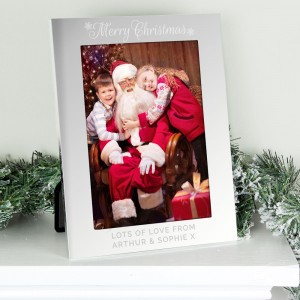 
                            Personalised Silver 5x7 Merry Christmas Photo Frame