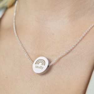 
                            Personalised Rainbow Disc Necklace