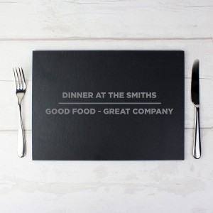 Personalised Classic Slate Rectangle Placemat