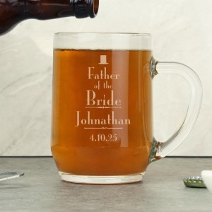 
                            Personalised Decorative Wedding Father of the Bride Tankard