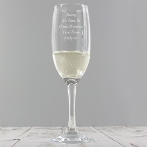 Personalised Any Message Prosecco Flute