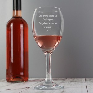 Personalised Any Message Wine Glass