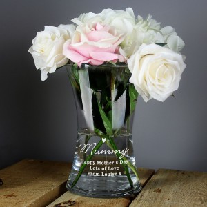 
                            Personalised Love Heart Glass Vase