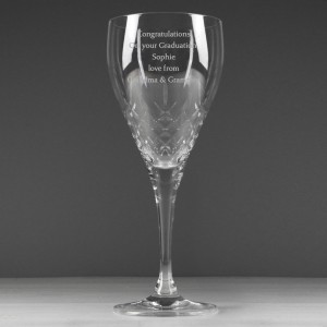 
                            Personalised Cut Crystal Wine Glass