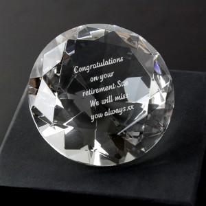 
                            Personalised Diamond Paperweight