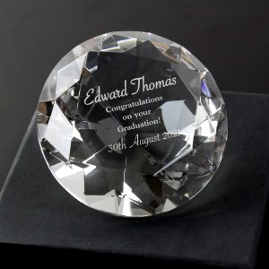 
                            Personalised Occasion Diamond Paperweight