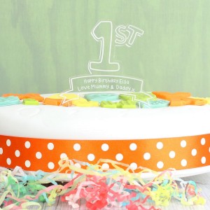 Personalised Acrylic "1st" Celebration Cake Topper