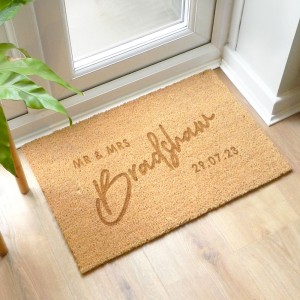 Personalised Couples Rectangle Indoor Doormat