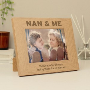 
                            Personalised Nan & Me 7x5 Landscape Wooden Photo Frame