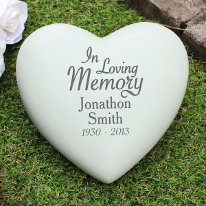 
                            Personalised In Loving Memory Heart Memorial