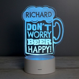 
                                Personalised "Beer Happy"  LED Colour Changing Light