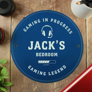 
                            Personalised Gaming Blue Plaque