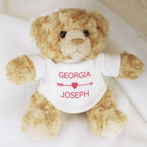 
                            Personalised Cupids Love Heart Teddy Bear