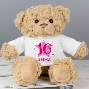 
                            Personalised Pink Big Age Teddy Bear