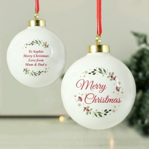 
                            Personalised Merry Christmas Bauble