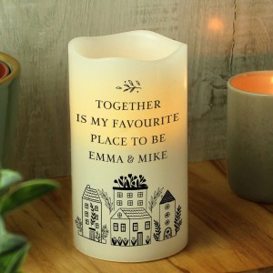 Personalised HOME LED Candle