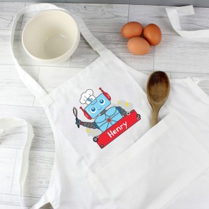 Personalised Robot Childrens Apron