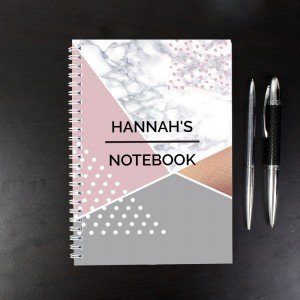 
                            Personalised Geometric A5 Notebook