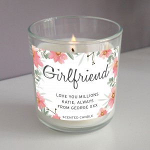 
                            Personalised Floral Sentimental Jar Candle