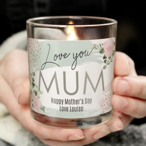 
                            Personalised Abstract Rose Jar Candle