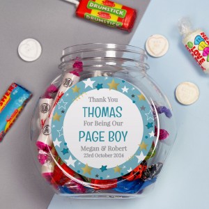 
                            Personalised Page Boy Sweet Jar