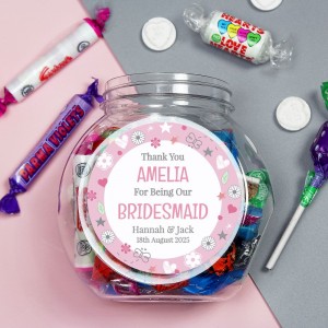 
                            Personalised Bridesmaid Sweet Jar