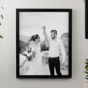 
                            Personalised Photo Upload Black Poster Frame