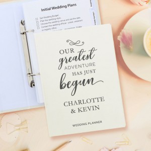 
                            Personalised Our Greatest Adventure Wedding Planner