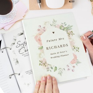 
                            Personalised Floral Watercolour Wedding Planner