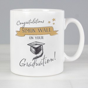 
                            Personalised Gold Star Graduation Mug