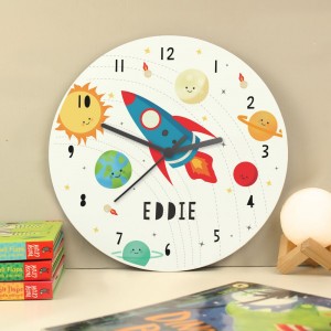 
                            Personalised Solar Space System Glass Clock