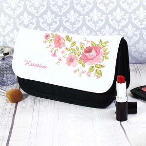 
                            Personalised Pretty Rose Make Up Bag