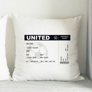 Personalised Football Ticket Cushion