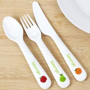 Personalised Healthy Eating Plastic Cutlery