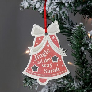 
                            Personalised Jingle All The Way Bell Decoration