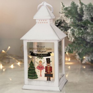 
                            Personalised Nutcracker White Lantern